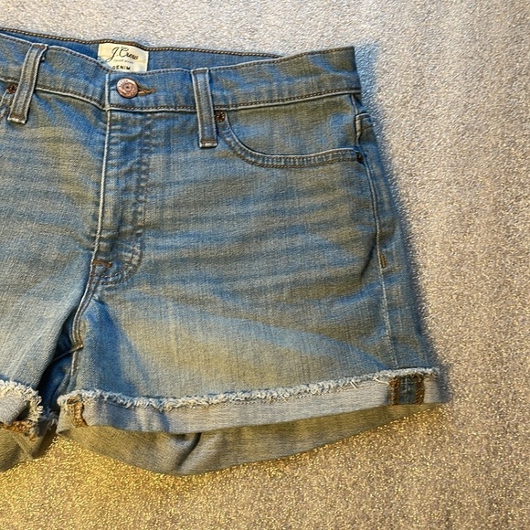 J. Crew Midrise denim short cuffed stretch 27 - Picture 3 of 12